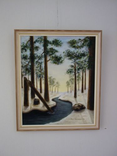 28. Tumma joki (�ljy, 1998, 46 x 38)  [Klikkaa isommaksi kuvaksi]