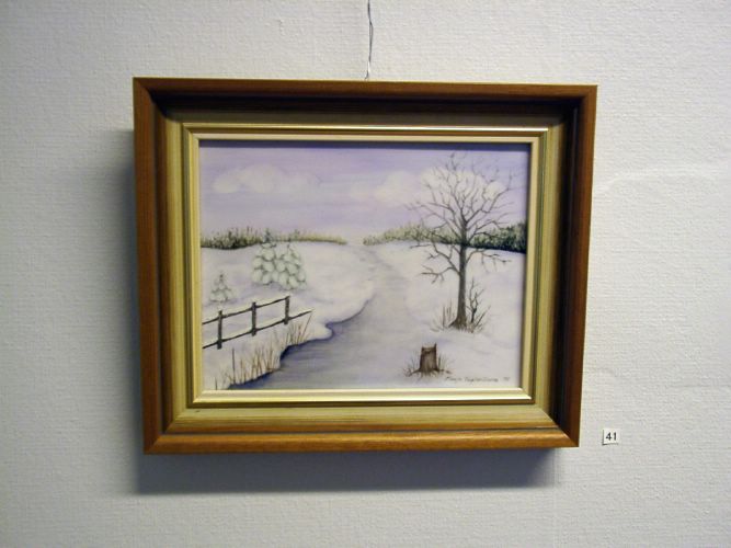 41. Talvi (posliinilaatta, 1995, 21 x 25) * [Klikkaa isommaksi kuvaksi]