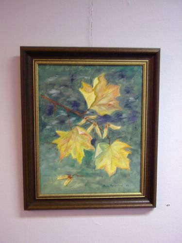 49. Vaahteran lehdet (�ljy, 1993, 41 x 33)  [Klikkaa isommaksi kuvaksi]